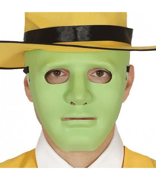 Máscara neutra verde para completar o seu fato Halloween e Carnaval