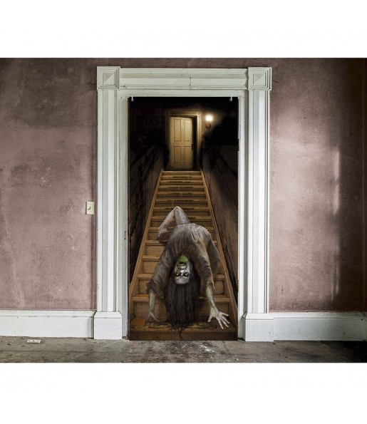 Decoração de porta da rapariga exorcista para Halloween