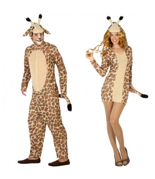 O casal Girafas original e engraçado para se disfraçar com o seu parceiro