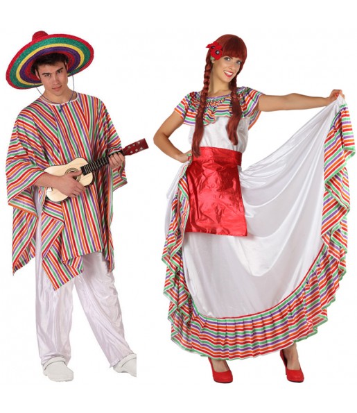 O casal mexicano baratos original e engraçado para se disfraçar com o seu parceiro