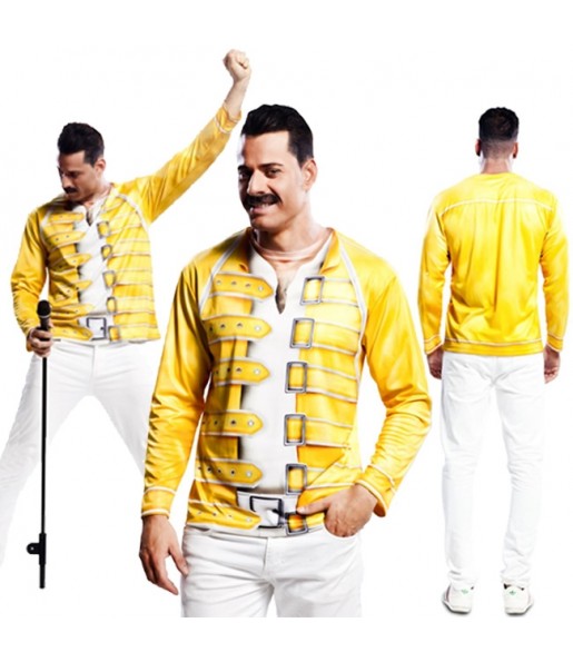 Disfarce Camisola Freddie Mercury adulto divertidíssimo para qualquer ocasião