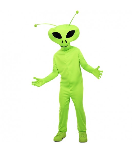 Fato de Alienígena Verde para menino