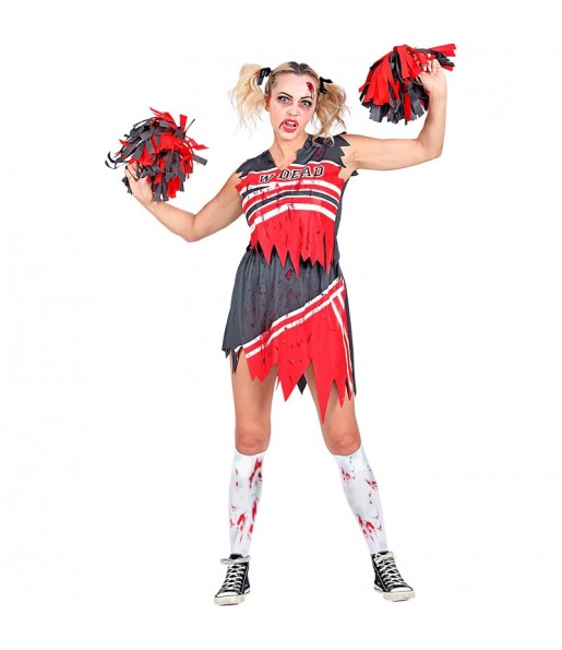 Disfarce de Cheerleader do colégio zombie para mulher