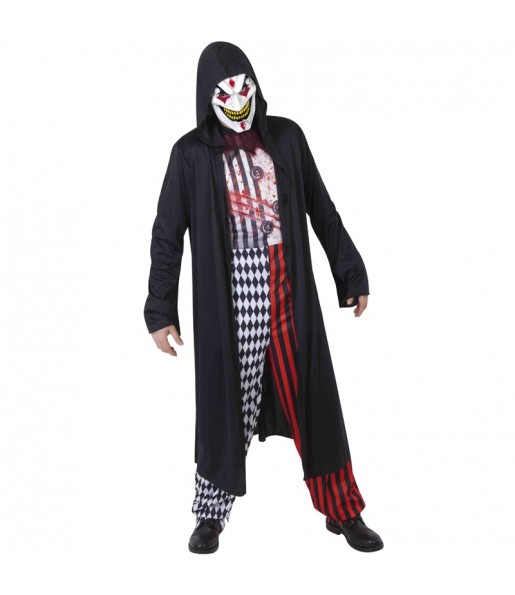 Fato de Joker psicopata adulto para a noite de Halloween 