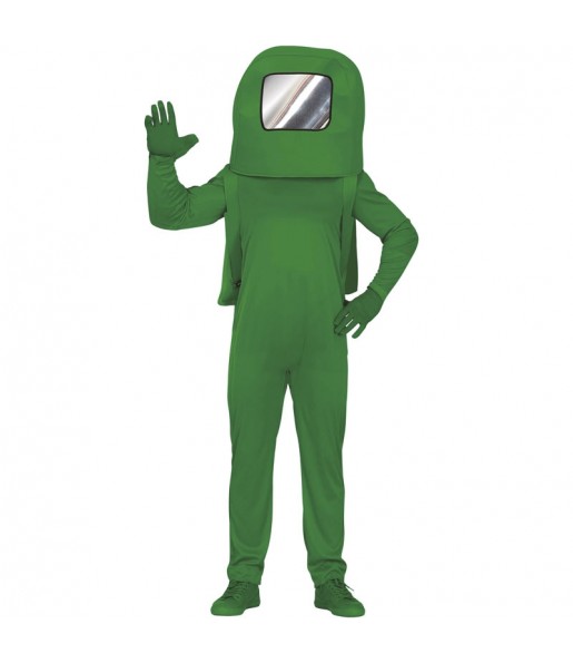 Fato de Astronauta Among us verde para homem