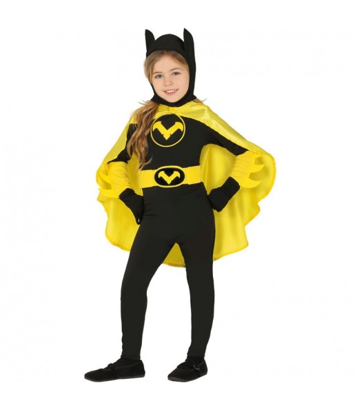 Disfarce Super Heroína Batwoman menina para que eles sejam com quem sempre sonharam
