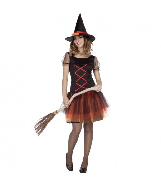 Fato de Bruxa fantasia mulher para a noite de Halloween