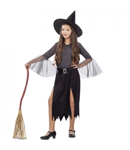 Disfarce Halloween Bruxa prateada meninas para uma festa Halloween