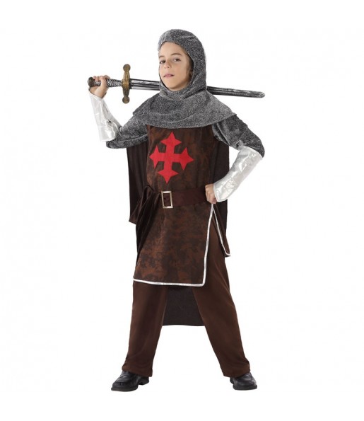 Disfarce Cavaleiro medieval das cruzadas menino para deixar voar a sua imaginação