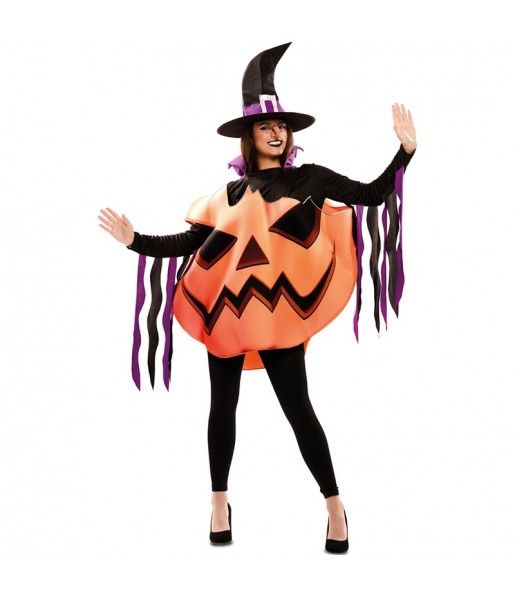 Fato de Bruxa Abóbora mulher para a noite de Halloween 