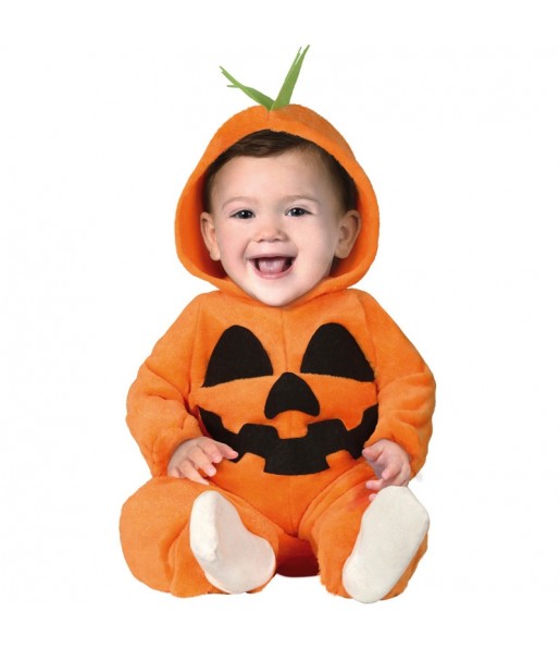 Disfarce Halloween Abóbora com que o teu bebé ficará divertido.