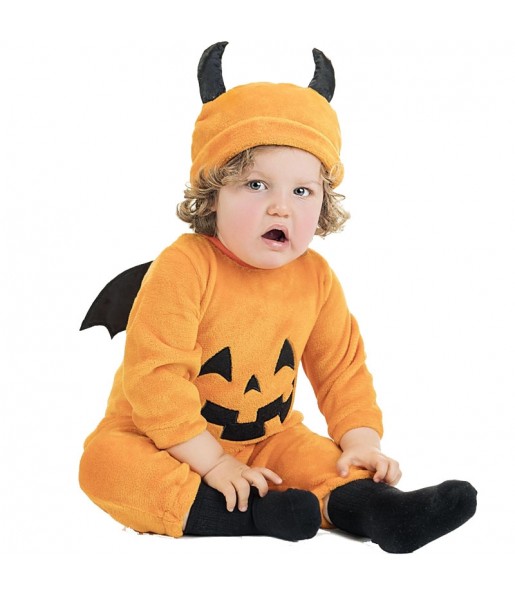 Disfarce Halloween Abóbora Maligna com que o teu bebé ficará divertido.