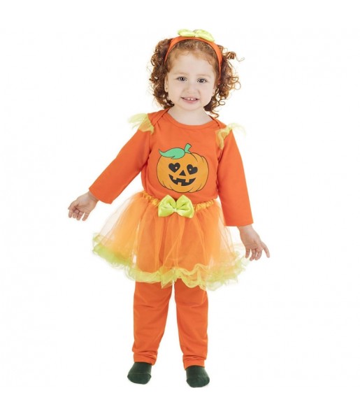 Disfarce Halloween Abóbora Tutu com que o teu bebé ficará divertido.