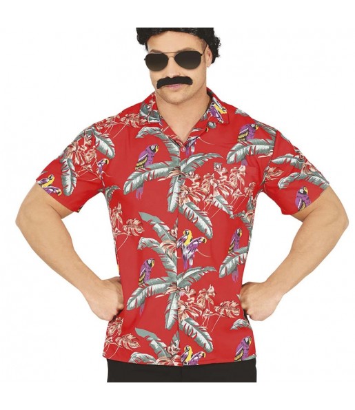 Disfarce de Camisa de papagaio havaiano para homem