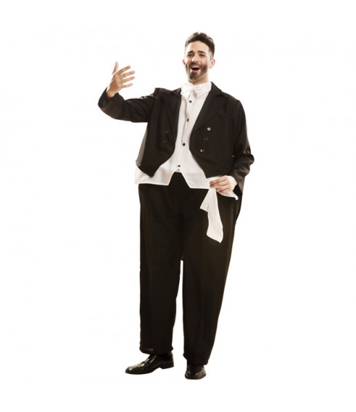 Disfarce Cantor de Ópera Pavarotti rechonchudo adulto divertidíssimo para qualquer ocasião
