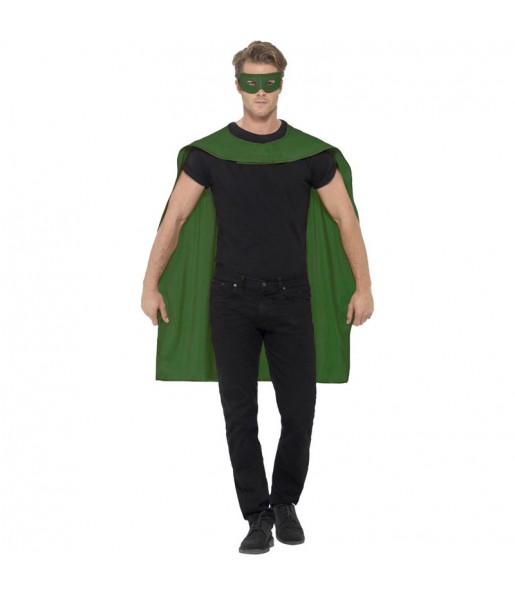 Disfarce de Capa verde de super-herói para homem