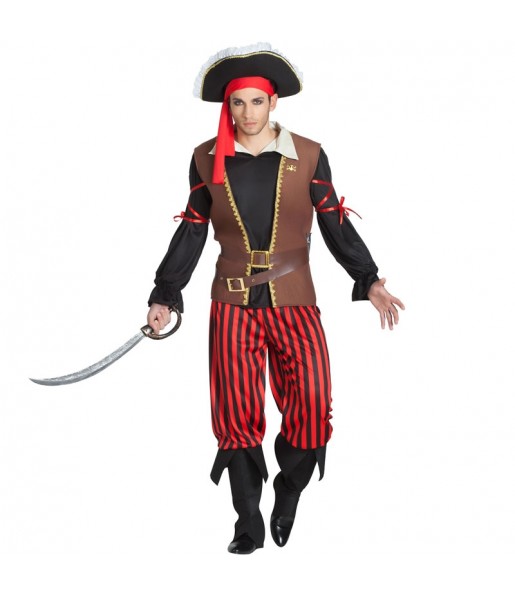 Disfarce Capitão Pirata adulto divertidíssimo para qualquer ocasião