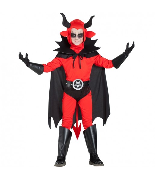 Disfarce Halloween Demónio Lucifer meninos para uma festa do terror 
