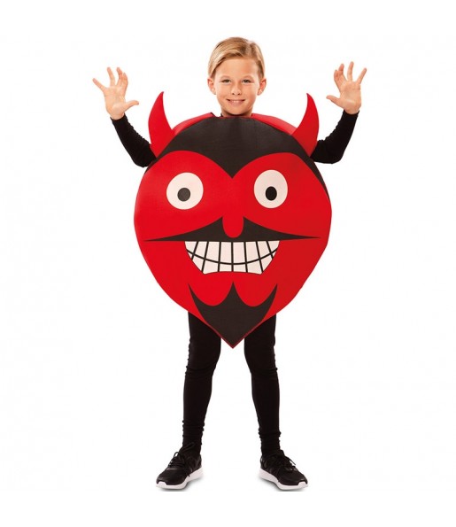 Disfarce Halloween Demónio Emoticon meninos para uma festa do terror 