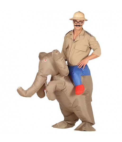 Disfarce Ride On Elefante insuflável adulto divertidíssimo para qualquer ocasião
