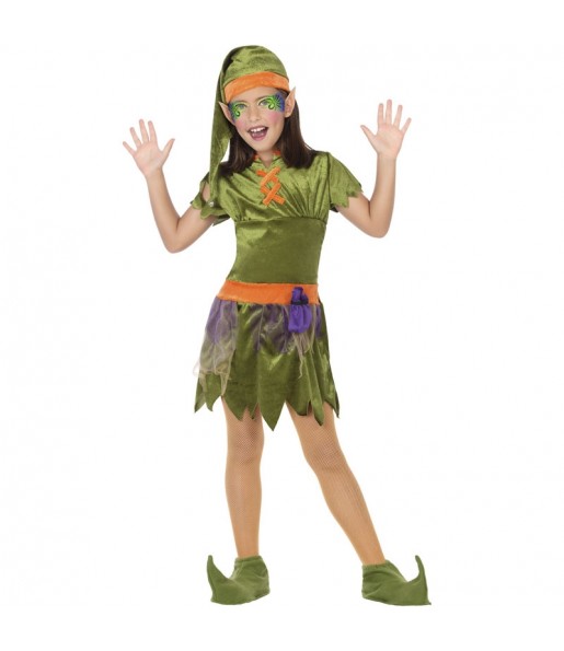 Fato de Elfa da floresta para menina