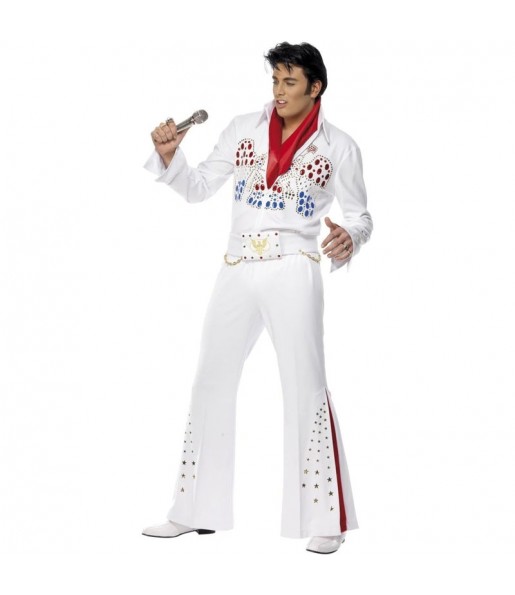 Disfarce de Elvis Presley com águia EUA para homem