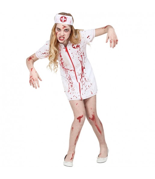 Disfarce de Enfermeira apocalipse zombie para menina
