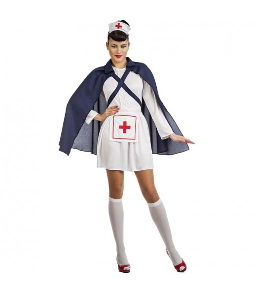 Fato de Enfermeira com capa para mulher