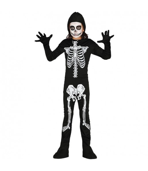 Disfarce Halloween Esqueleto vivo para meninos para uma festa do terror