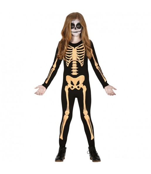 Disfarce Halloween Equeleto Skull meninas para uma festa Halloween