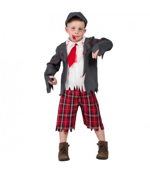 Disfarce Halloween Estudante Zombie meninos para uma festa do terror 