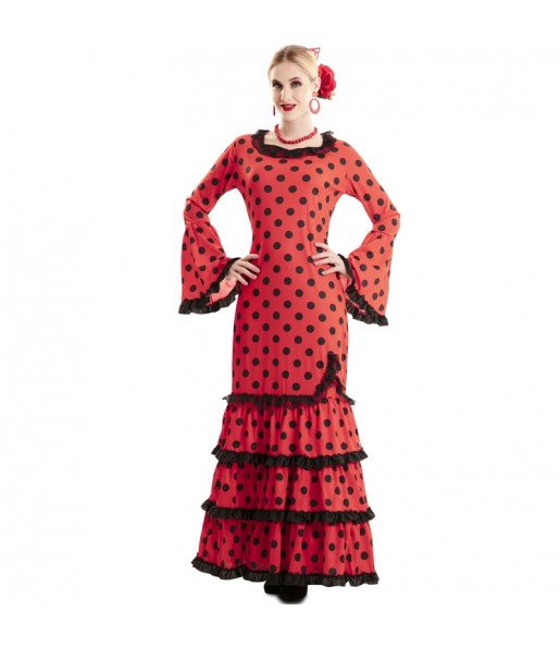 Fato de Flamenco Vermelho para mulher