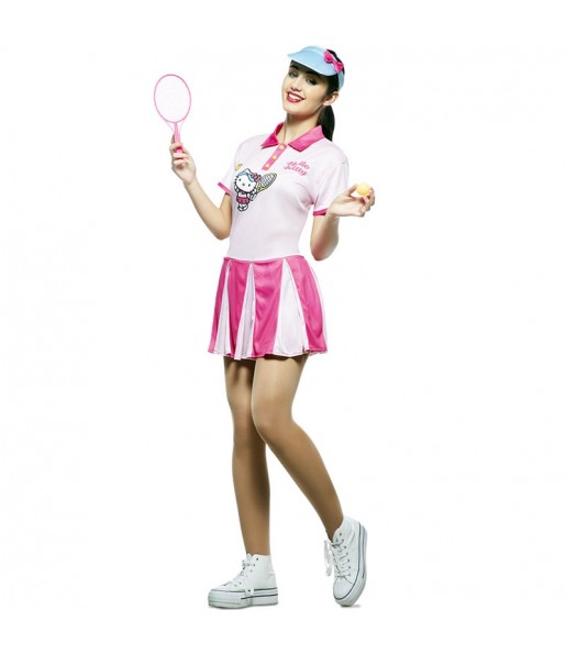 Fato de Hello Kitty jogadora de ténis para mulher