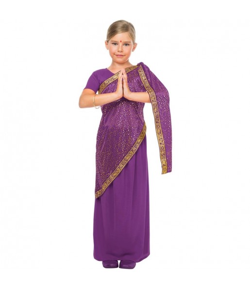 Disfarce de Hindu Bollywood violeta para menina