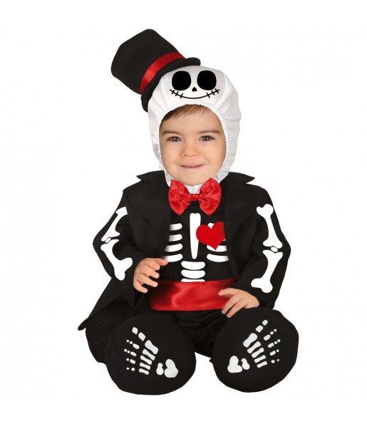 Disfarce Halloween Jack Skellington com que o teu bebé ficará divertido.