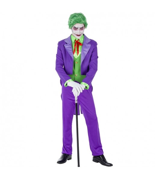 Fato de Joker Supervilão adulto para a noite de Halloween 
