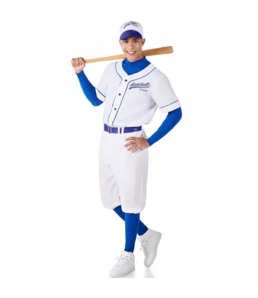 Disfarce de Jogador de basebol azul para homem