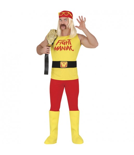 Disfarce de Lutador Hulk Hogan para homem