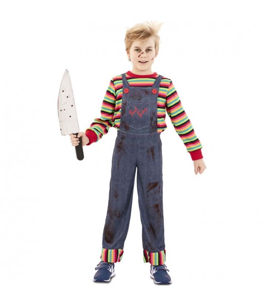 Disfarce Halloween Chucky o boneco assassino para meninos para uma festa do terror