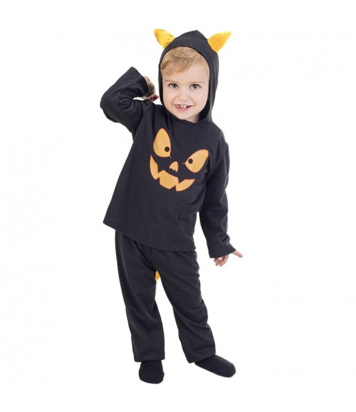 Disfarce Halloween Morcego com asas com que o teu bebé ficará divertido.
