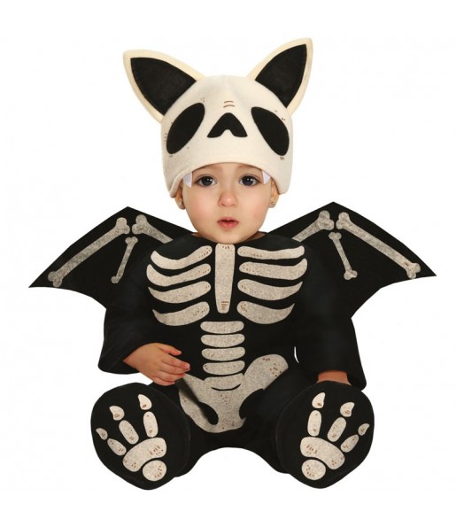 Fato de Esqueleto de morcego para bebé