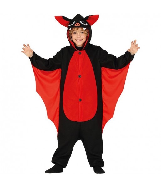 Disfarce Halloween Morcego kigurumi para crianças para meninos para uma festa do terror