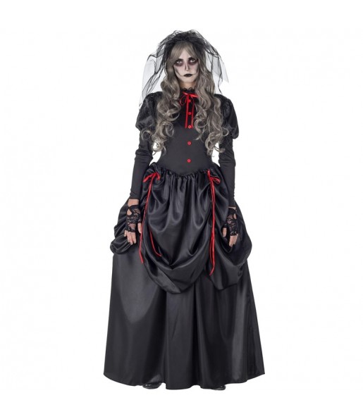 Fato de Noiva Cadáver Gótica mulher para a noite de Halloween