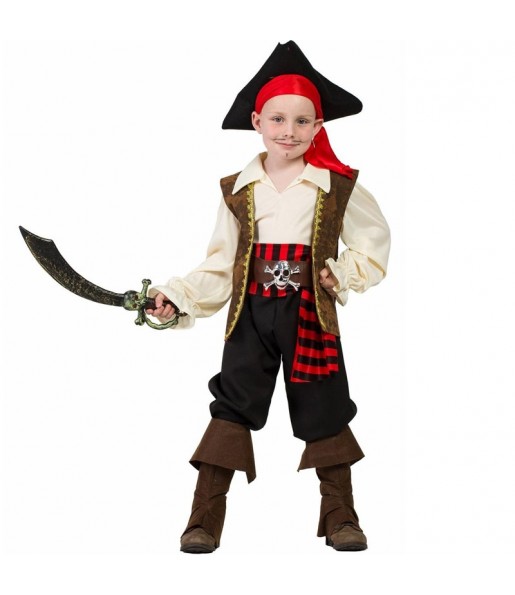 Fato de Pirata Alto-mar para menino