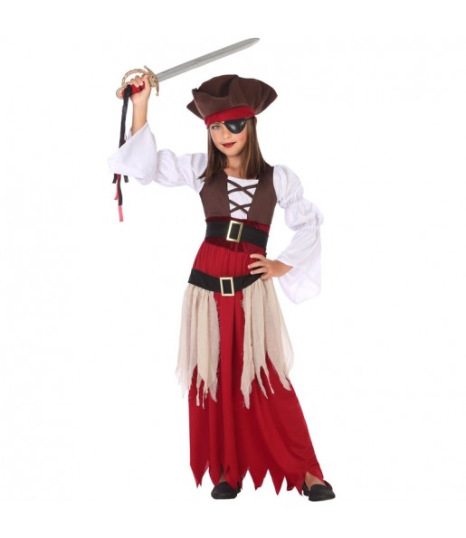 Disfarce Pirata do Caribe menina para que eles sejam com quem sempre sonharam