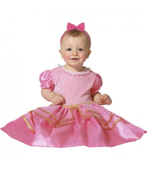Disfarce de Princesa cor-de-rosa para bebé