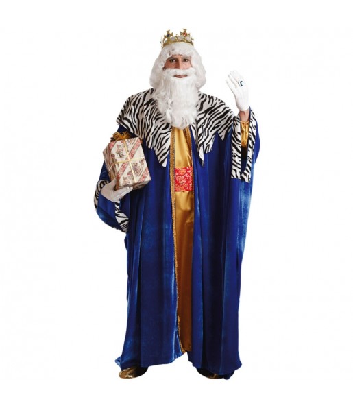 Disfarce Rei Mago Melchior de luxo adulto divertidíssimo para Natal