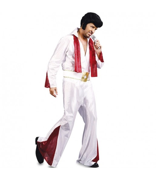 Disfarce Elvis Rei do rock n' roll adulto divertidíssimo para qualquer ocasião