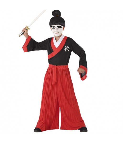 Disfarce Samurai Japonês menino para deixar voar a sua imaginação