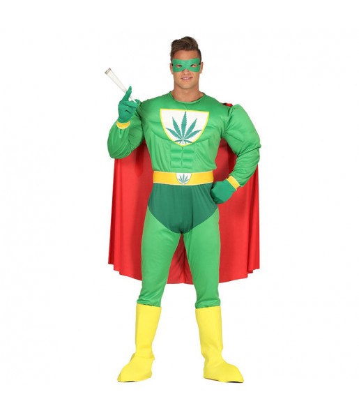 Disfarce Super Herói Marijuana adulto divertidíssimo para qualquer ocasião